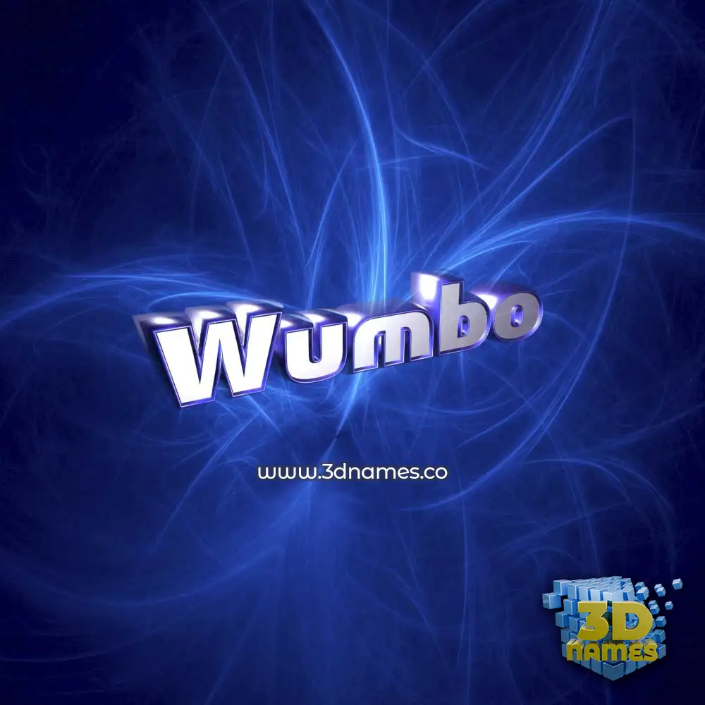wumbo in Plasma style - 3D name wallpaper