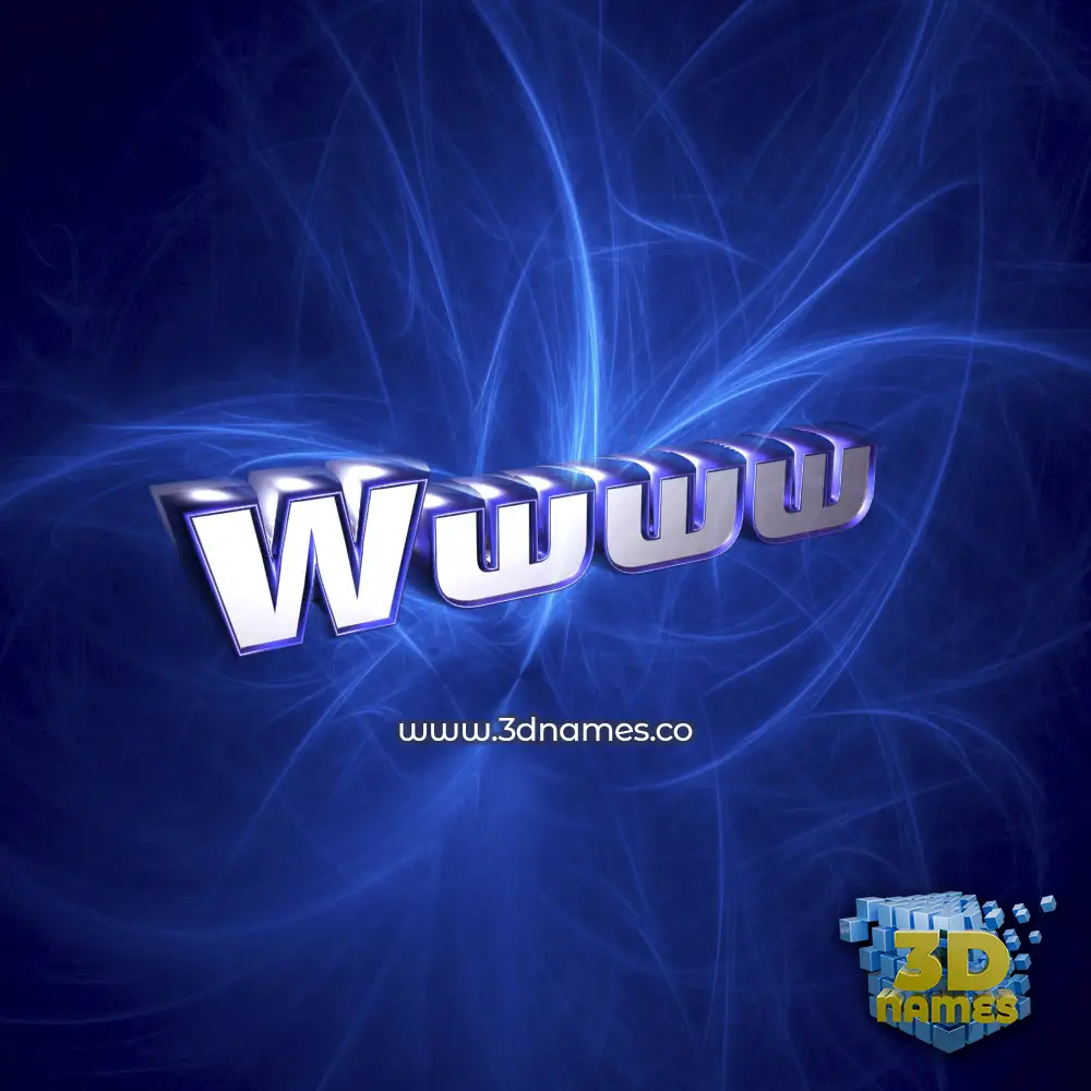 wwww in Plasma style - 3D name wallpaper