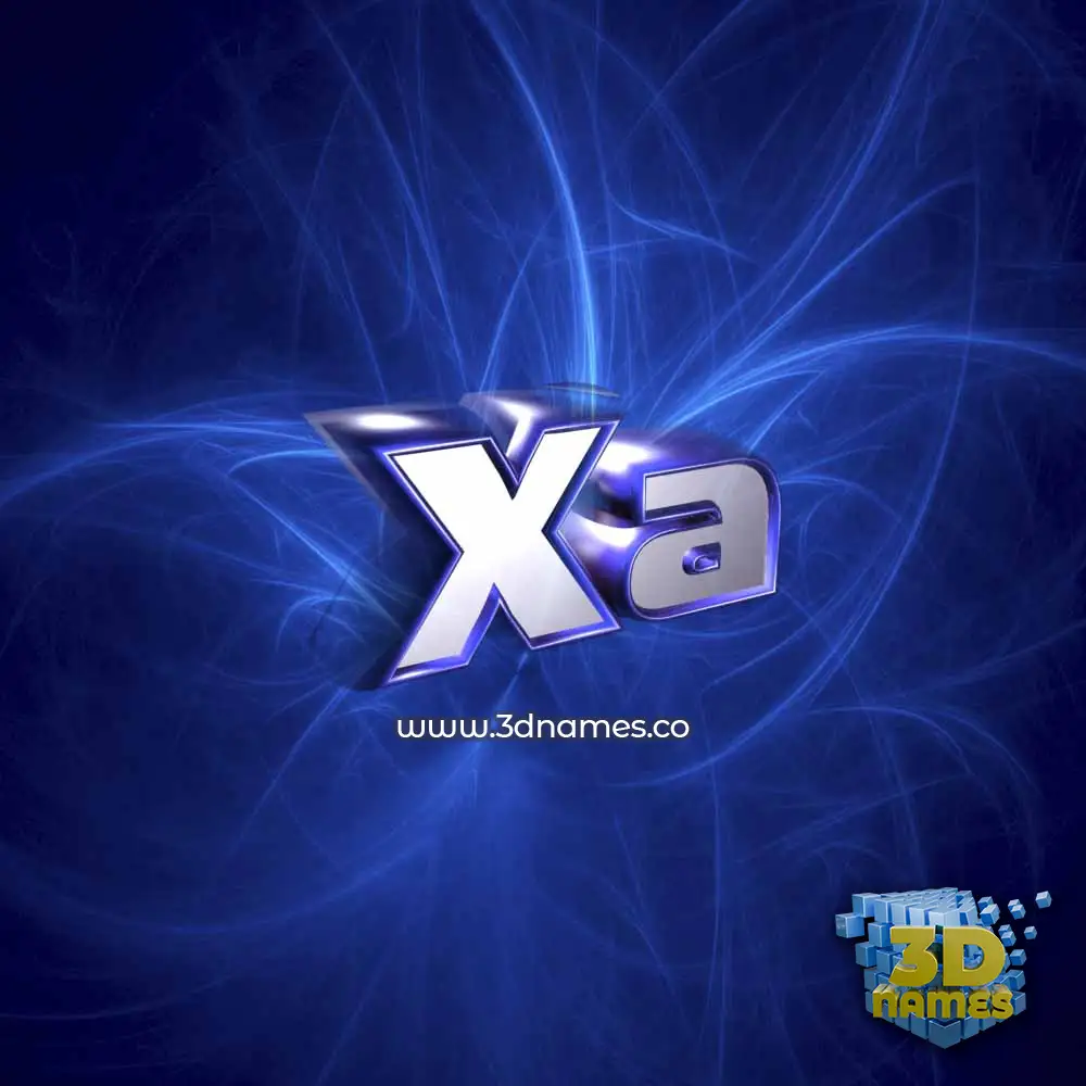 xa in Plasma style - 3D name wallpaper
