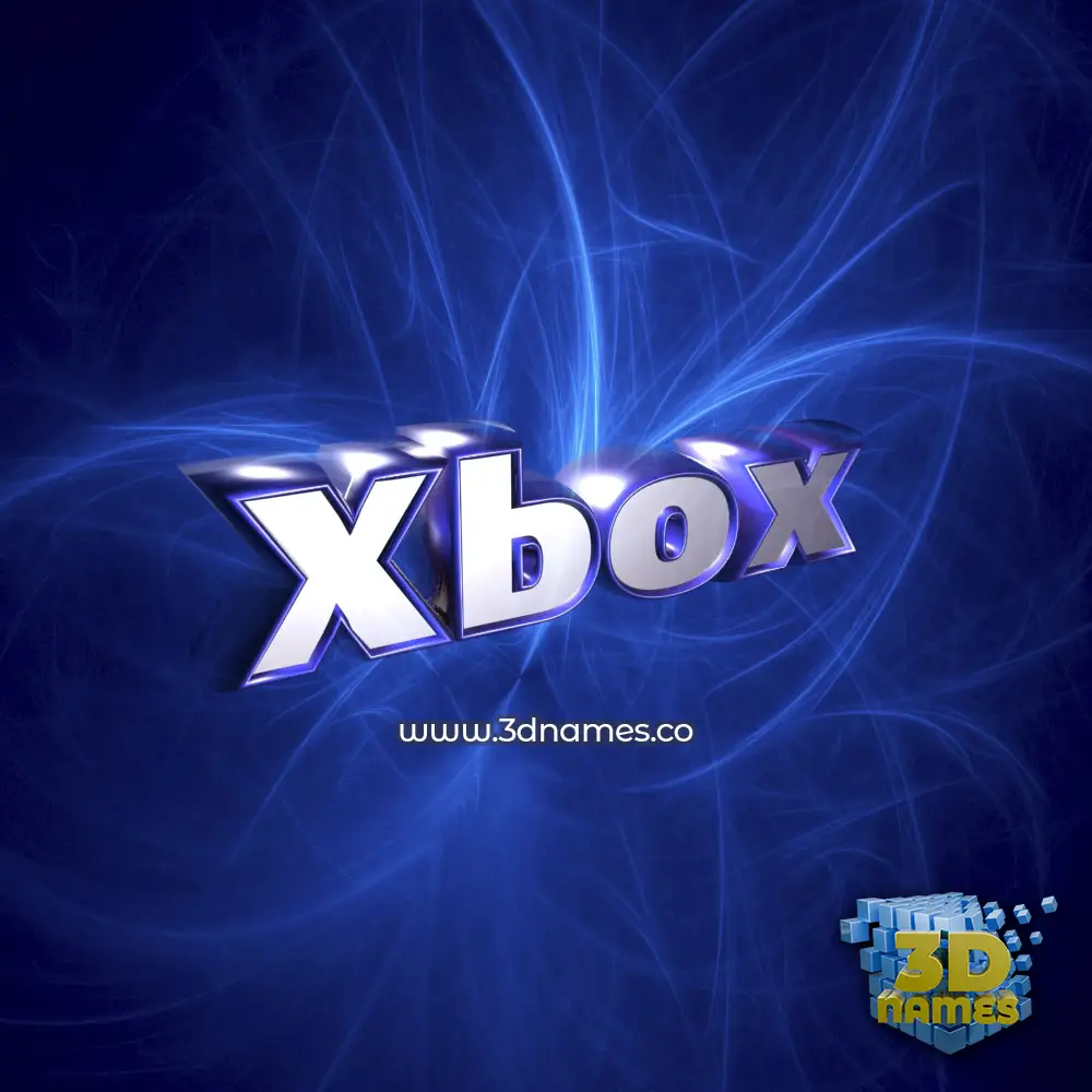 xbox in Plasma style - 3D name wallpaper