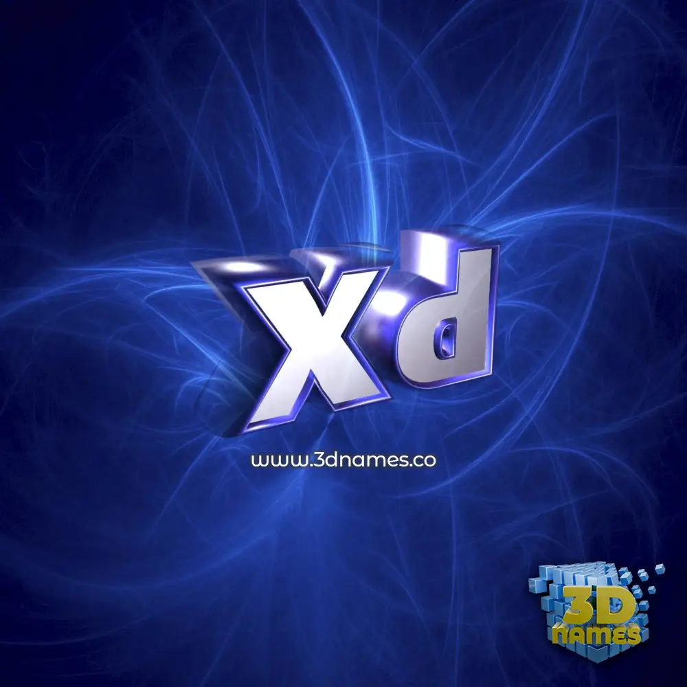 xd in Plasma style - 3D name wallpaper