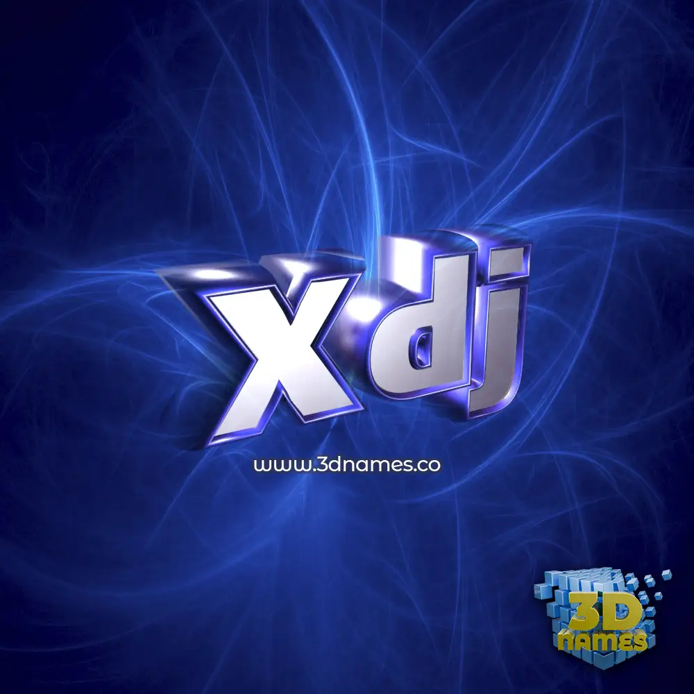 xdj in Plasma style - 3D name wallpaper