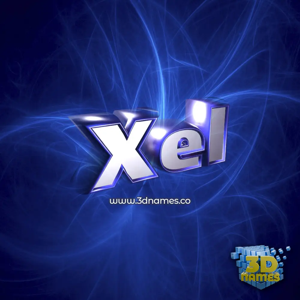xel in Plasma style - 3D name wallpaper