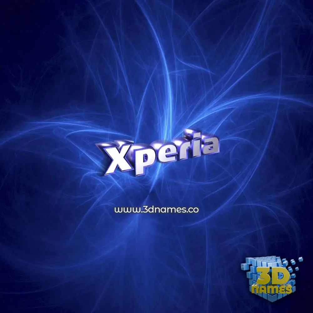 xperia in Plasma style - 3D name wallpaper