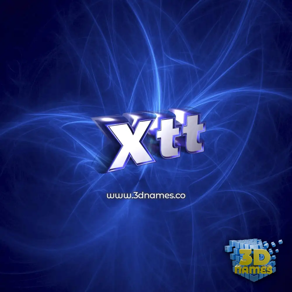 xtt in Plasma style - 3D name wallpaper