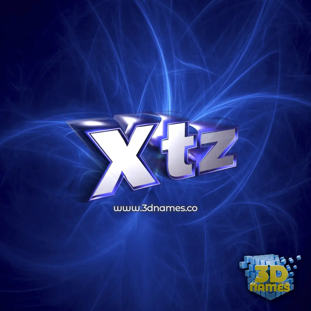 xtz in Plasma style - 3D name wallpaper