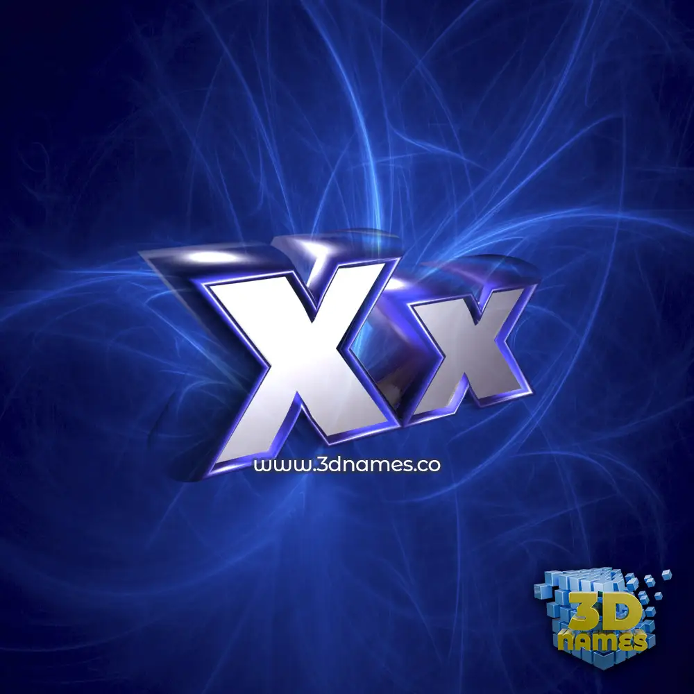 xx in Plasma style - 3D name wallpaper