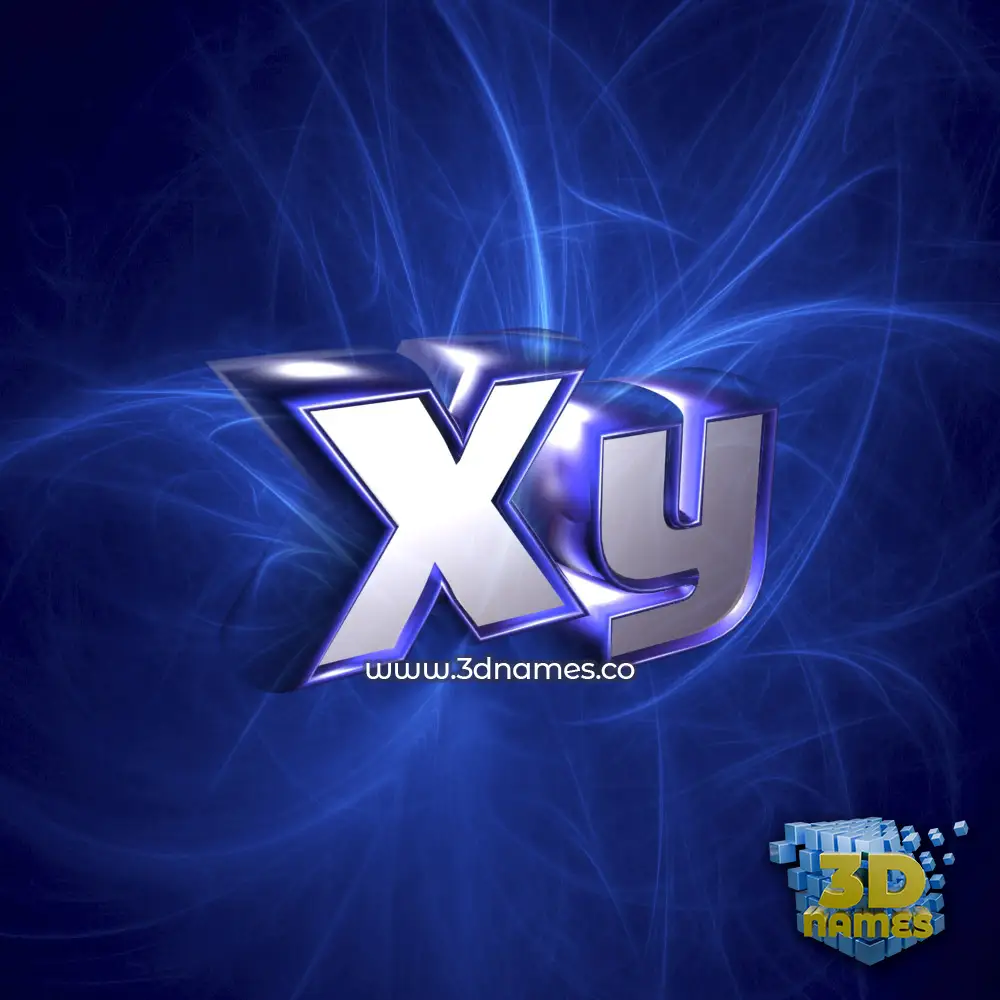xy in Plasma style - 3D name wallpaper