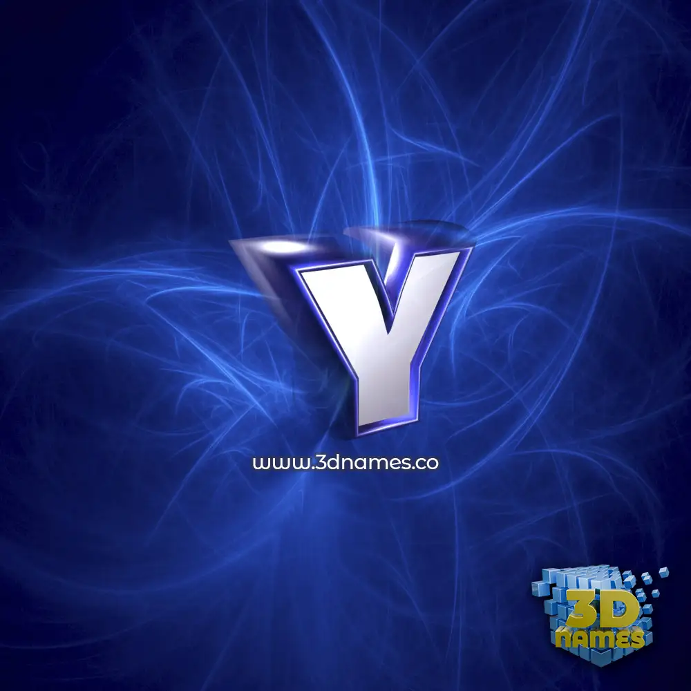 y in Plasma style - 3D name wallpaper