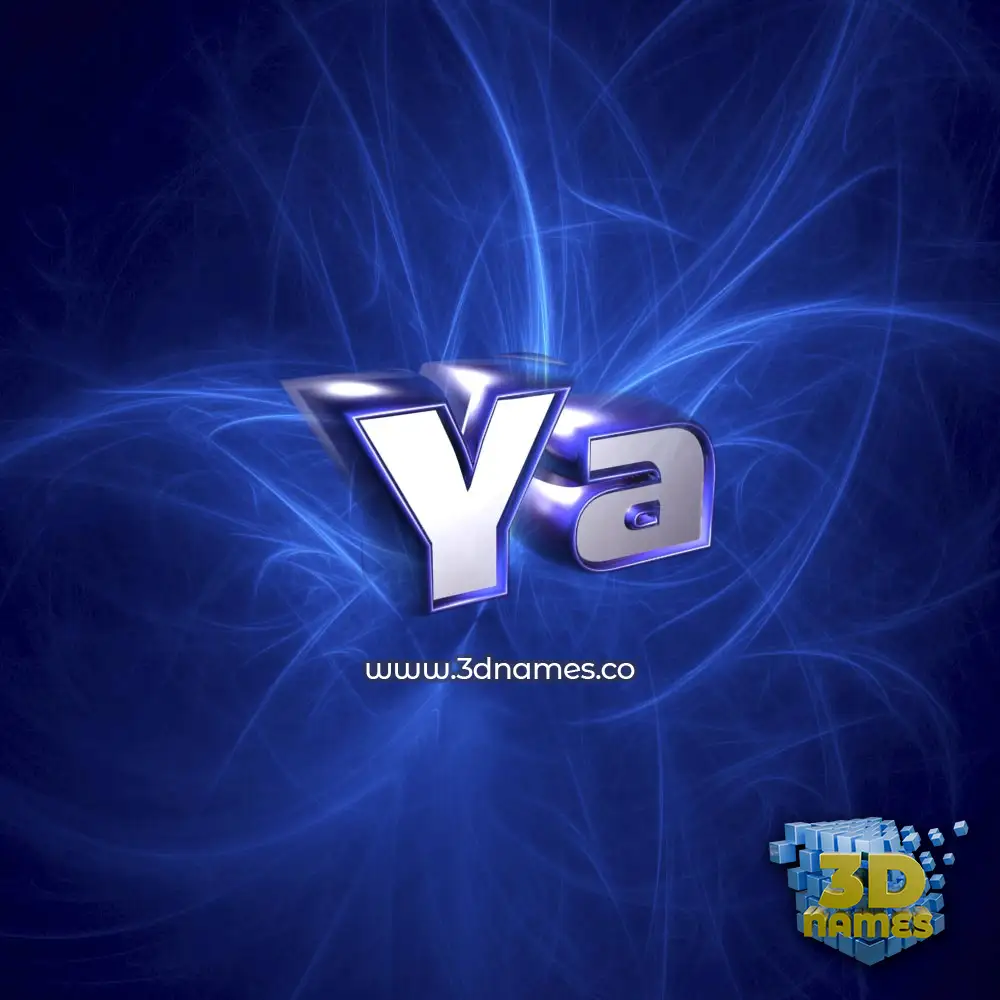 ya in Plasma style - 3D name wallpaper