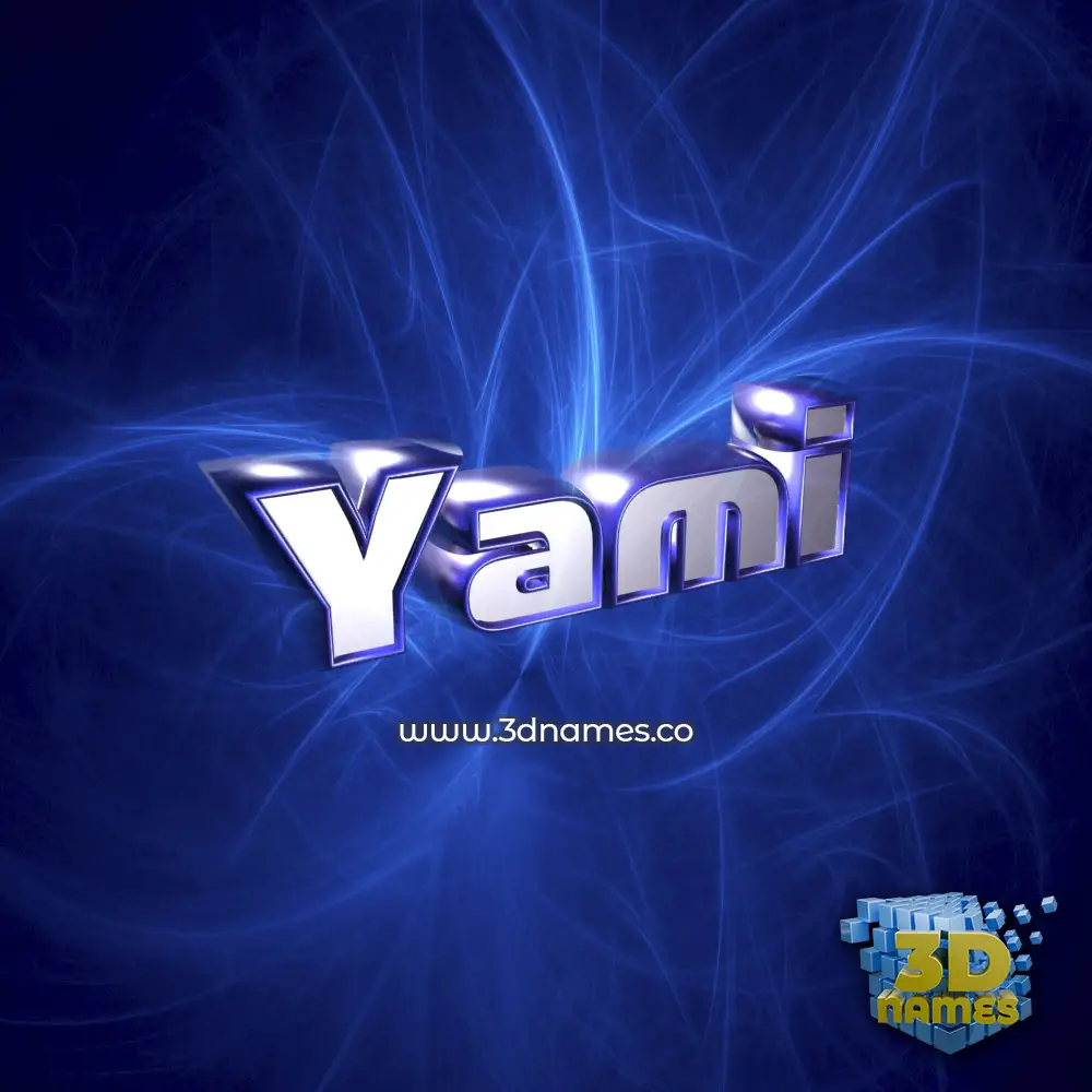 yami in Plasma style - 3D name wallpaper
