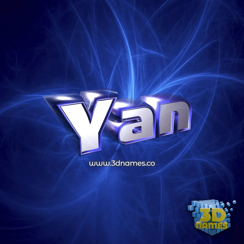 yan in Plasma style - 3D name wallpaper