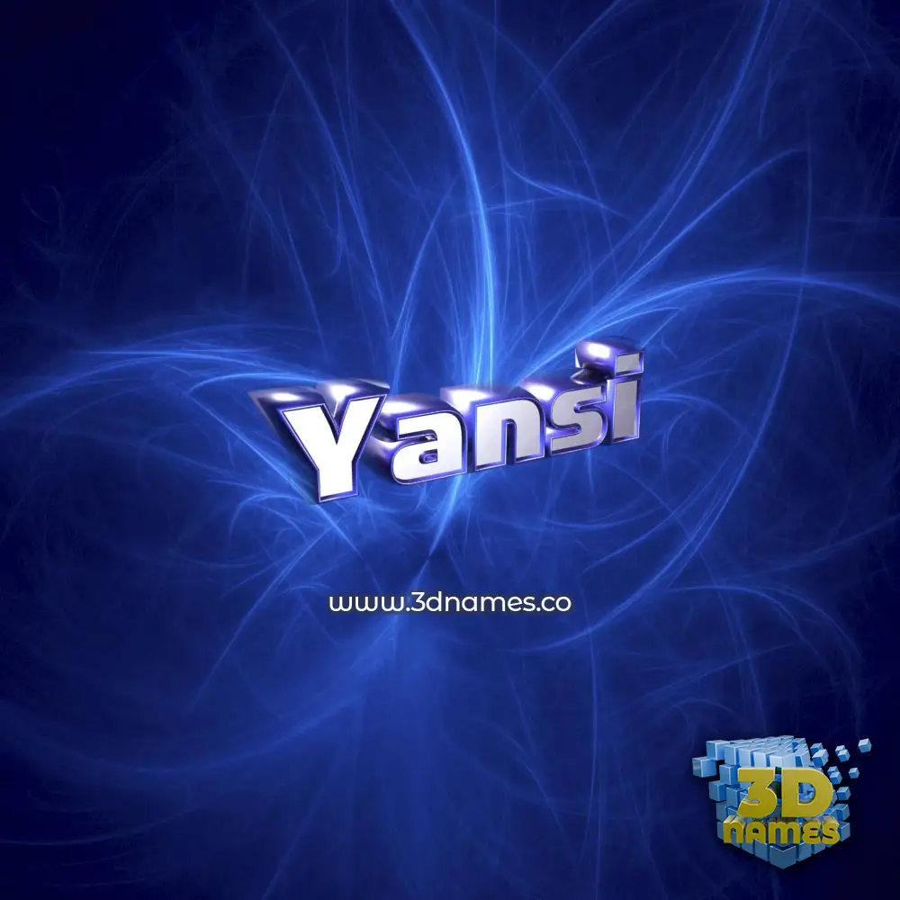 yansi in Plasma style - 3D name wallpaper
