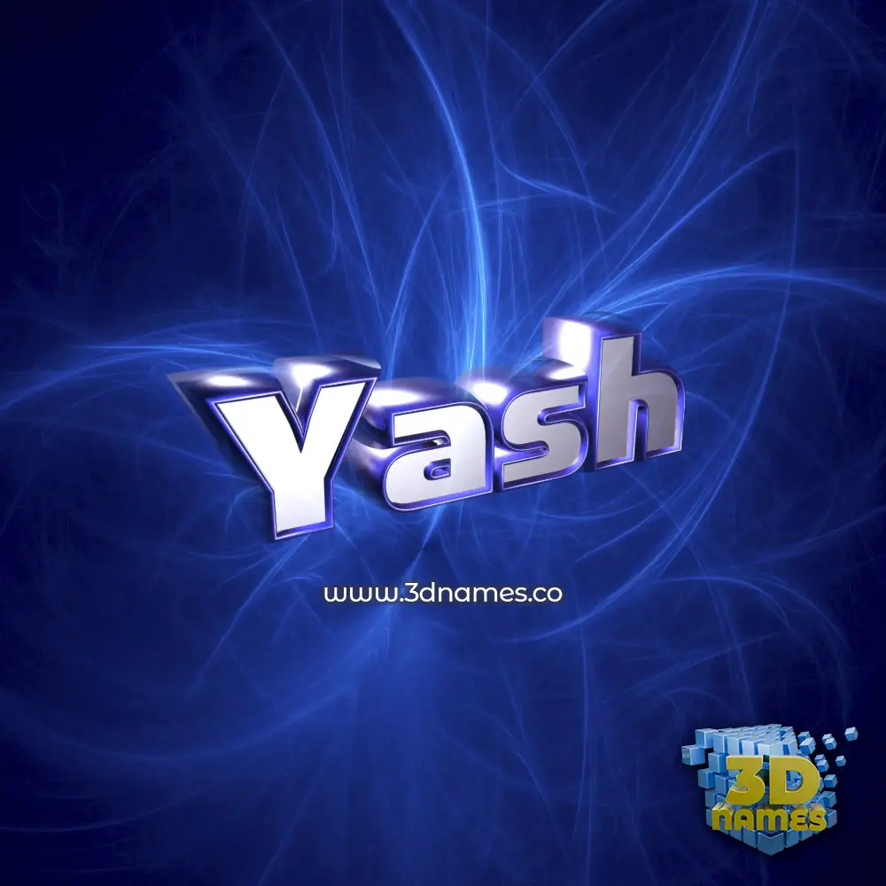 yash in Plasma style - 3D name wallpaper