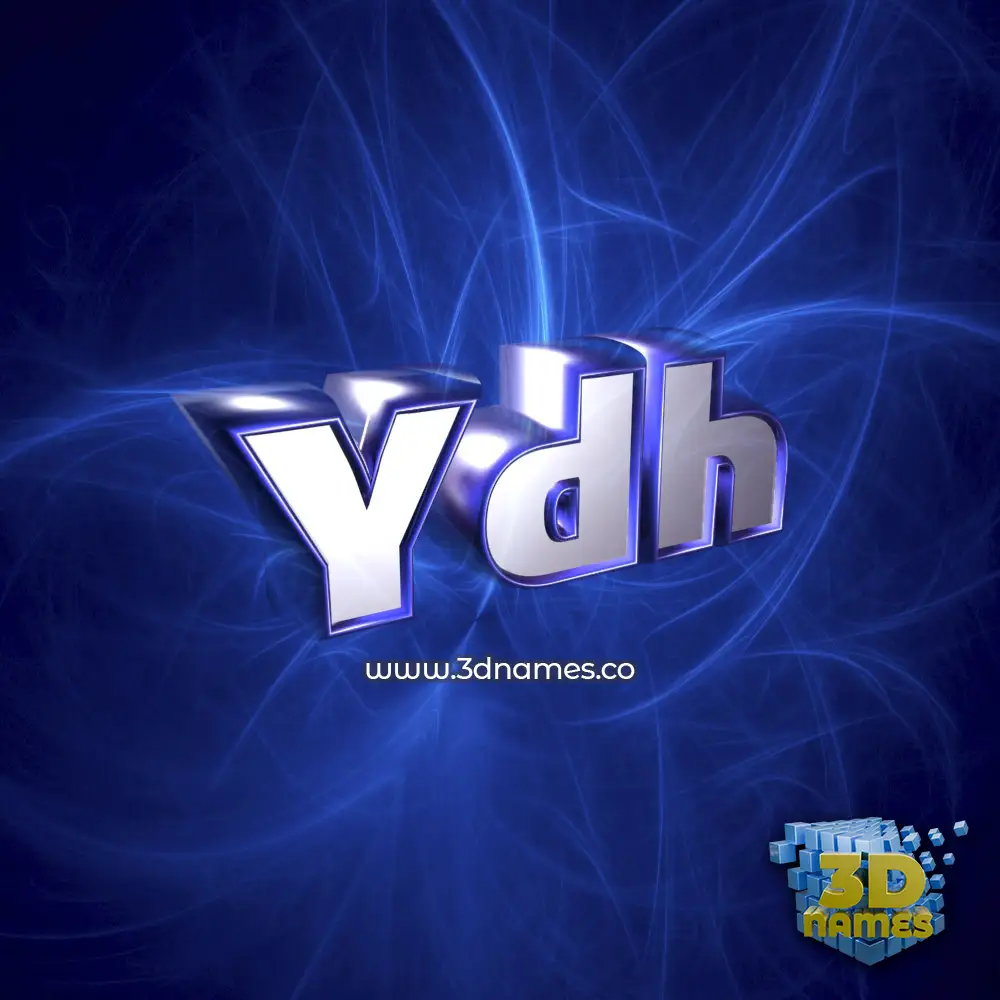 ydh in Plasma style - 3D name wallpaper