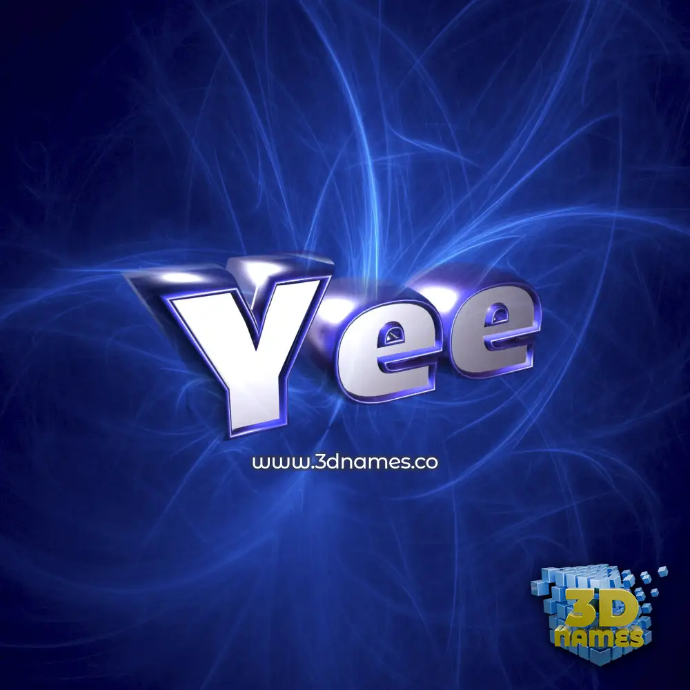 yee in Plasma style - 3D name wallpaper