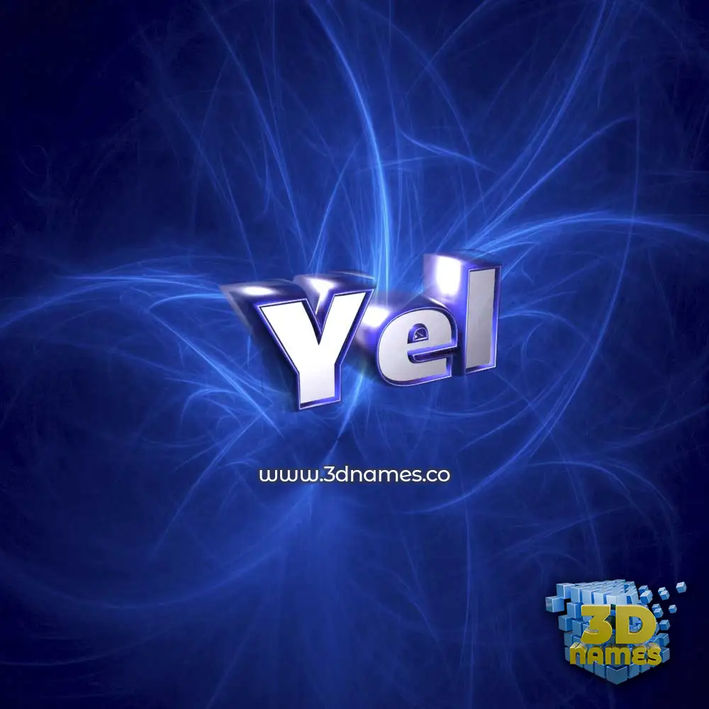 yel in Plasma style - 3D name wallpaper