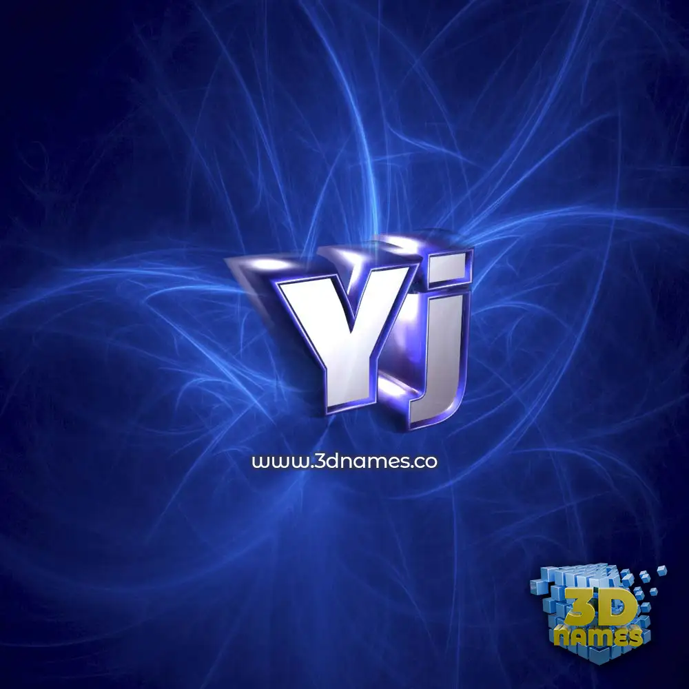 yj in Plasma style - 3D name wallpaper