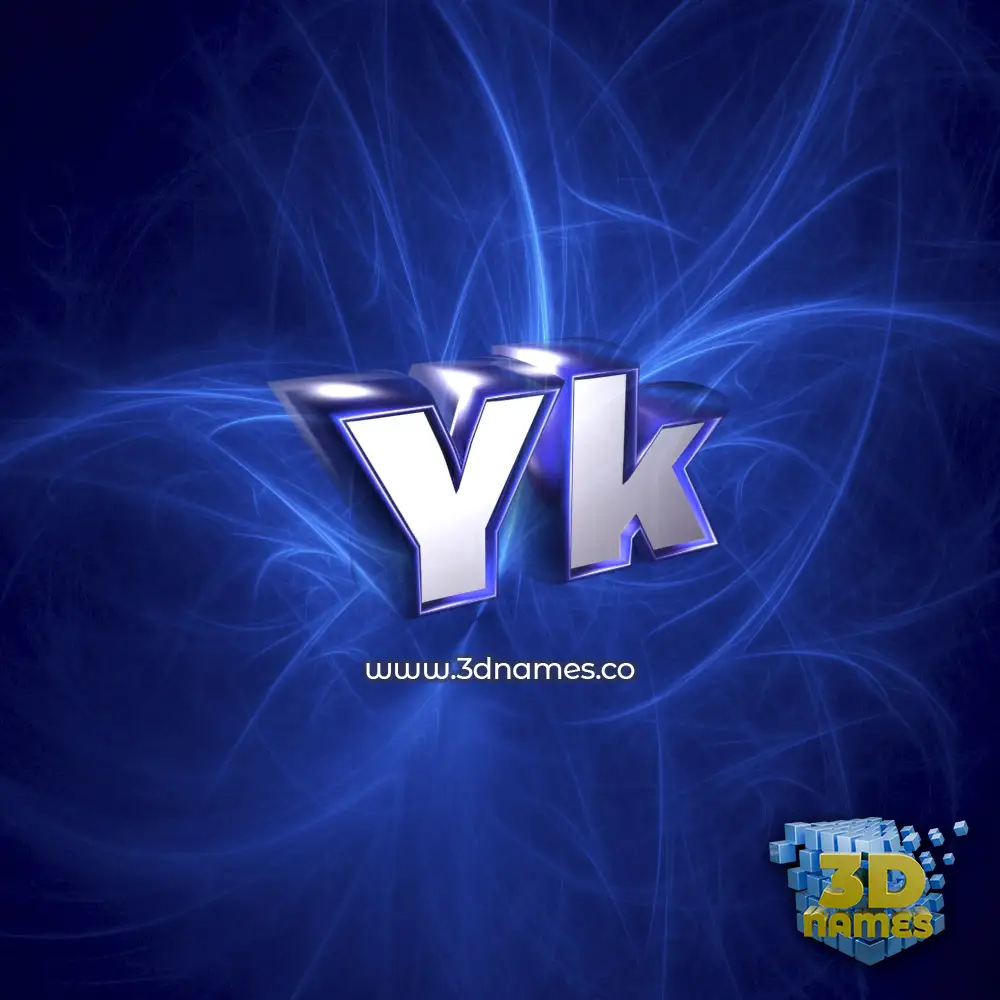 yk in Plasma style - 3D name wallpaper