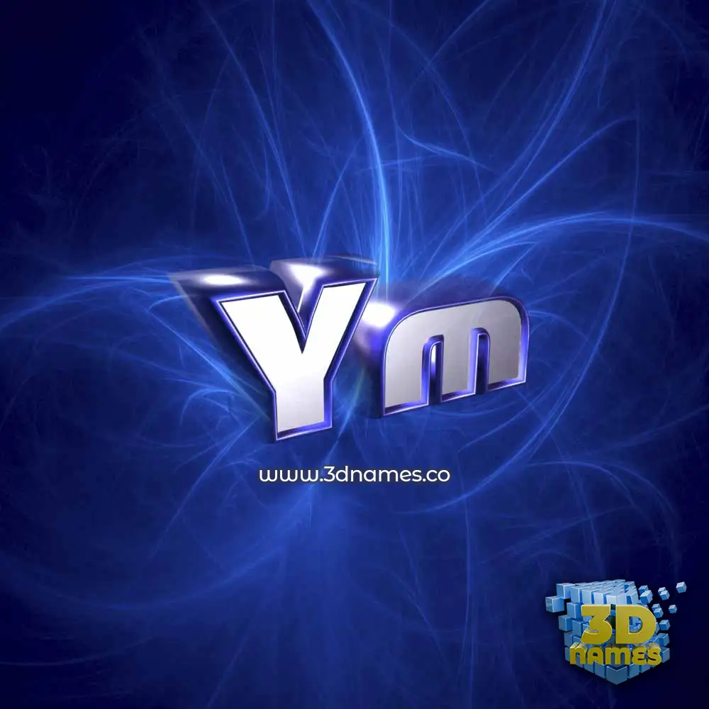 ym in Plasma style - 3D name wallpaper