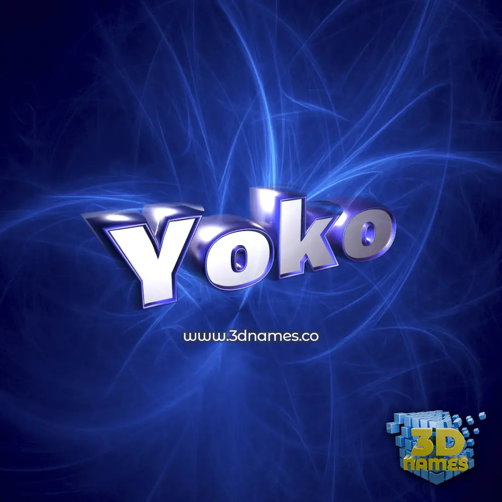 yoko in Plasma style - 3D name wallpaper