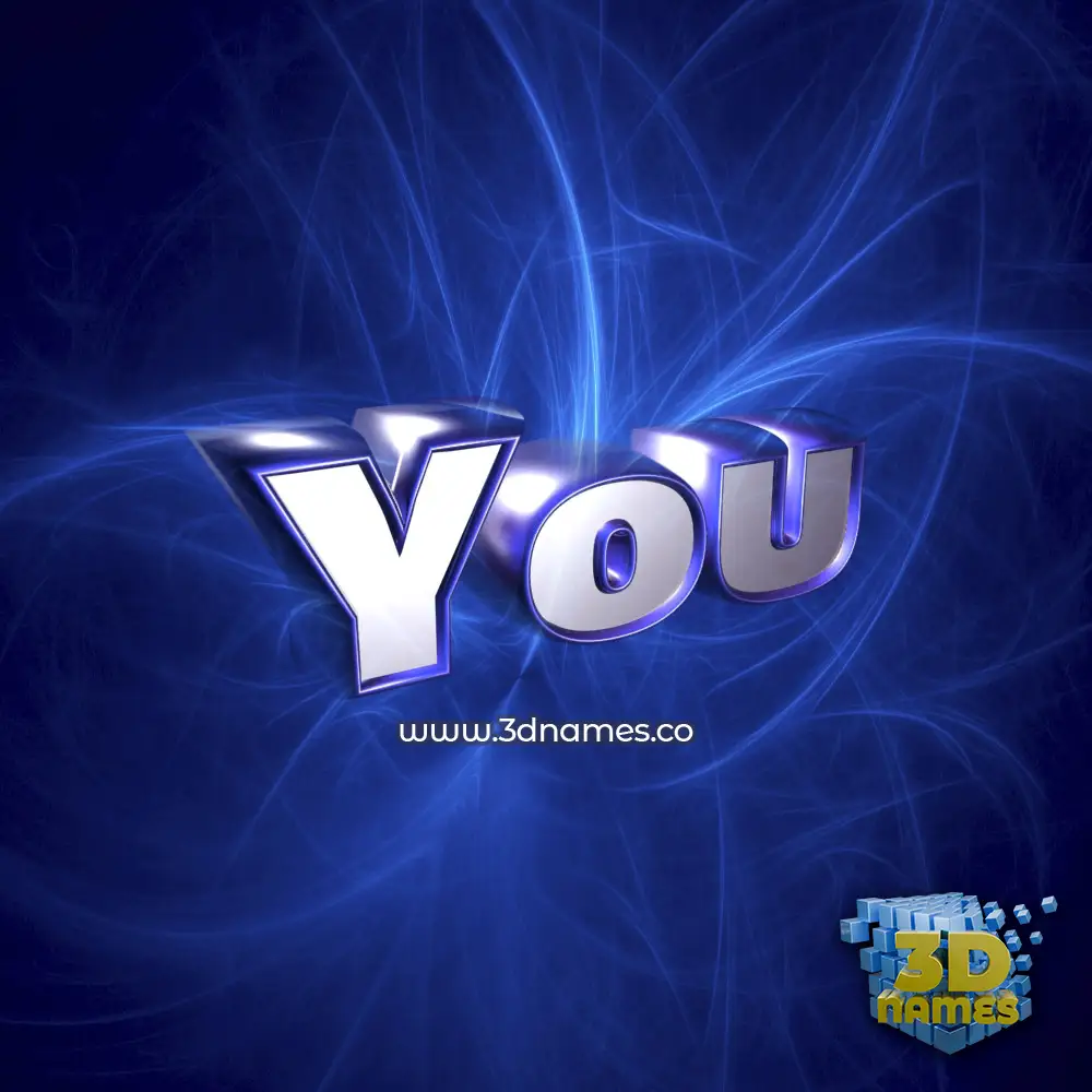 you in Plasma style - 3D name wallpaper