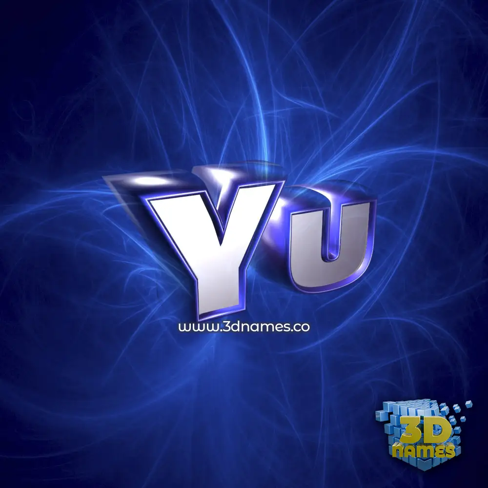 yu in Plasma style - 3D name wallpaper