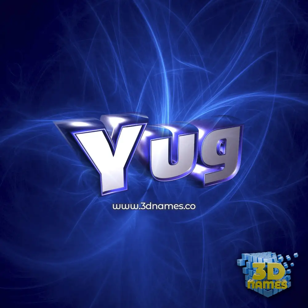 yug in Plasma style - 3D name wallpaper