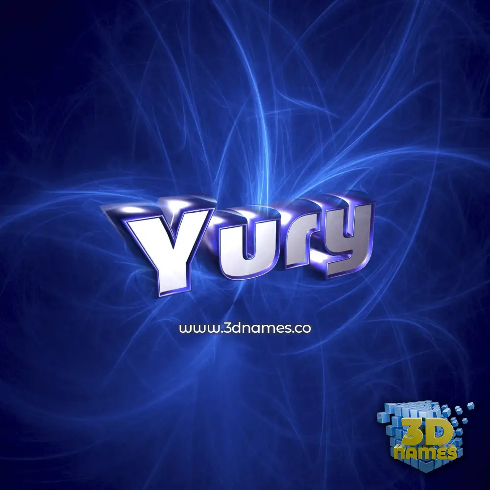 yury in Plasma style - 3D name wallpaper