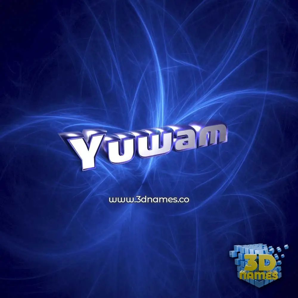 yuwam in Plasma style - 3D name wallpaper