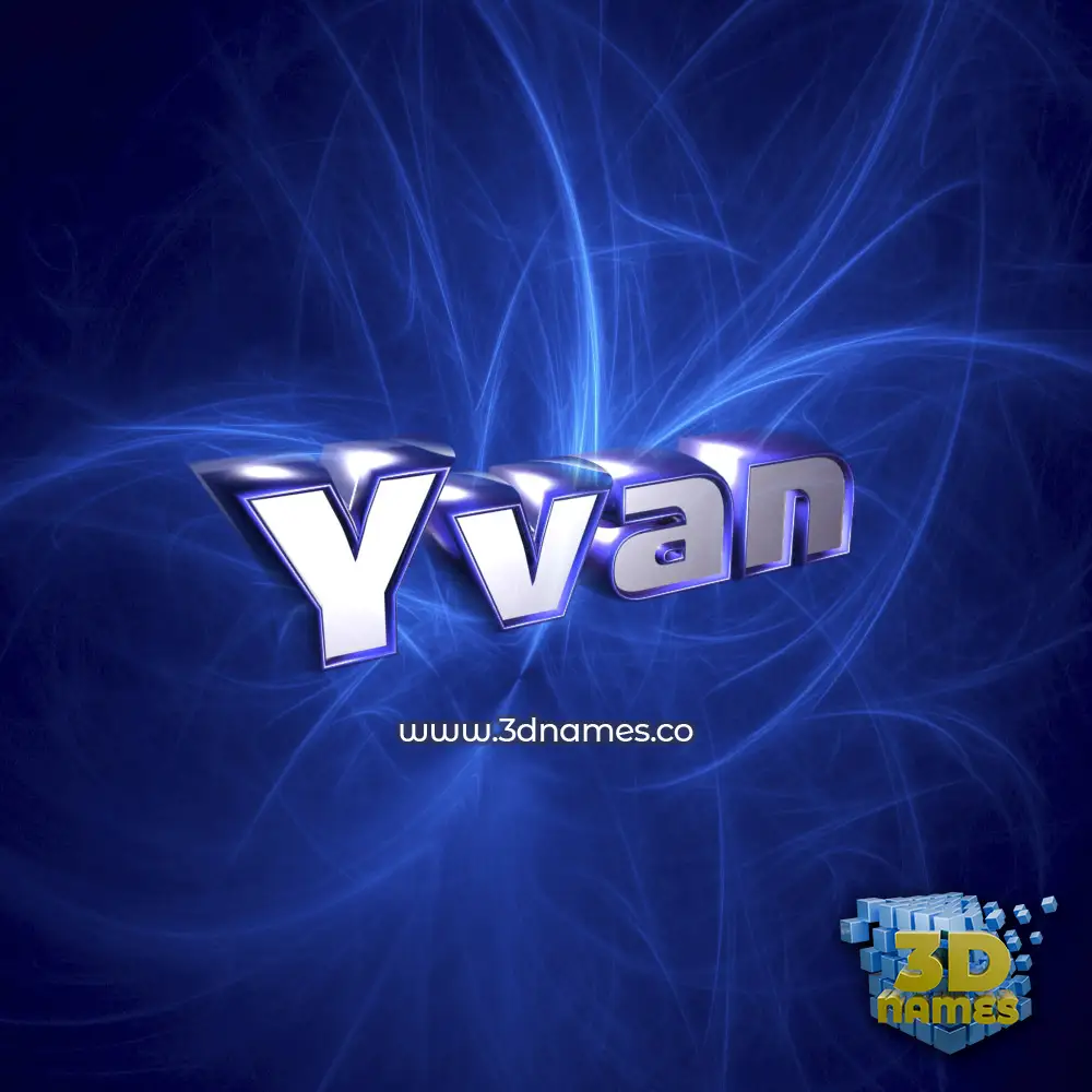 yvan in Plasma style - 3D name wallpaper