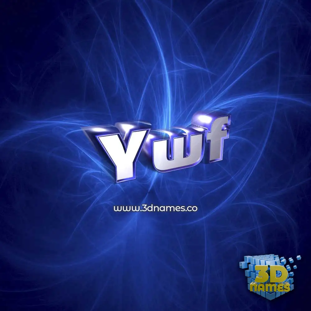 ywf in Plasma style - 3D name wallpaper