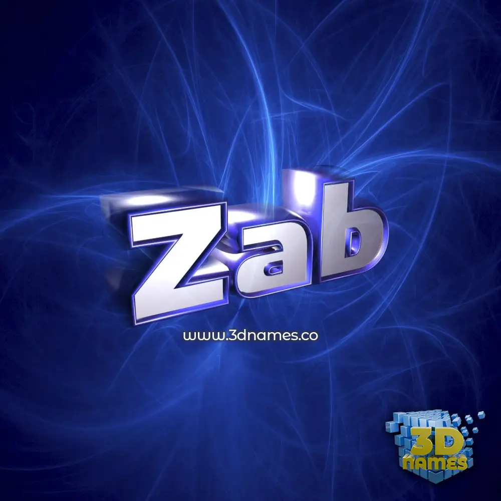zab in Plasma style - 3D name wallpaper