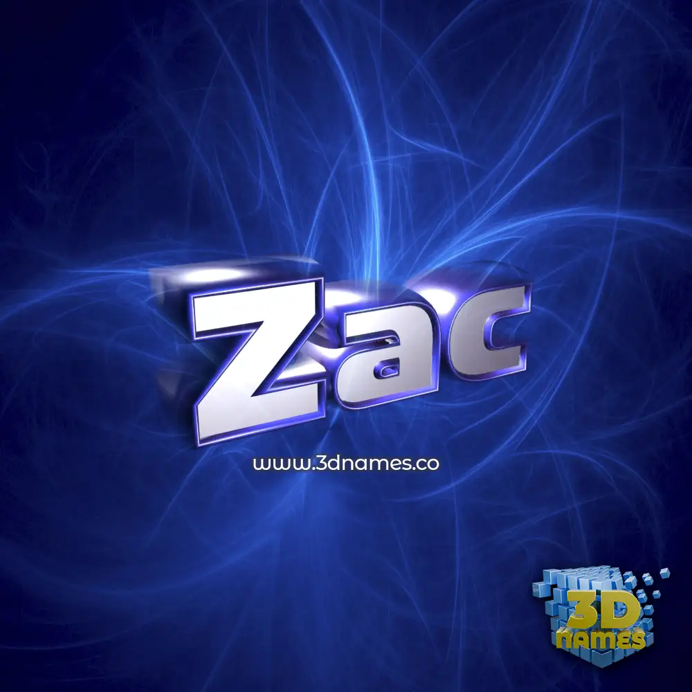 zac in Plasma style - 3D name wallpaper