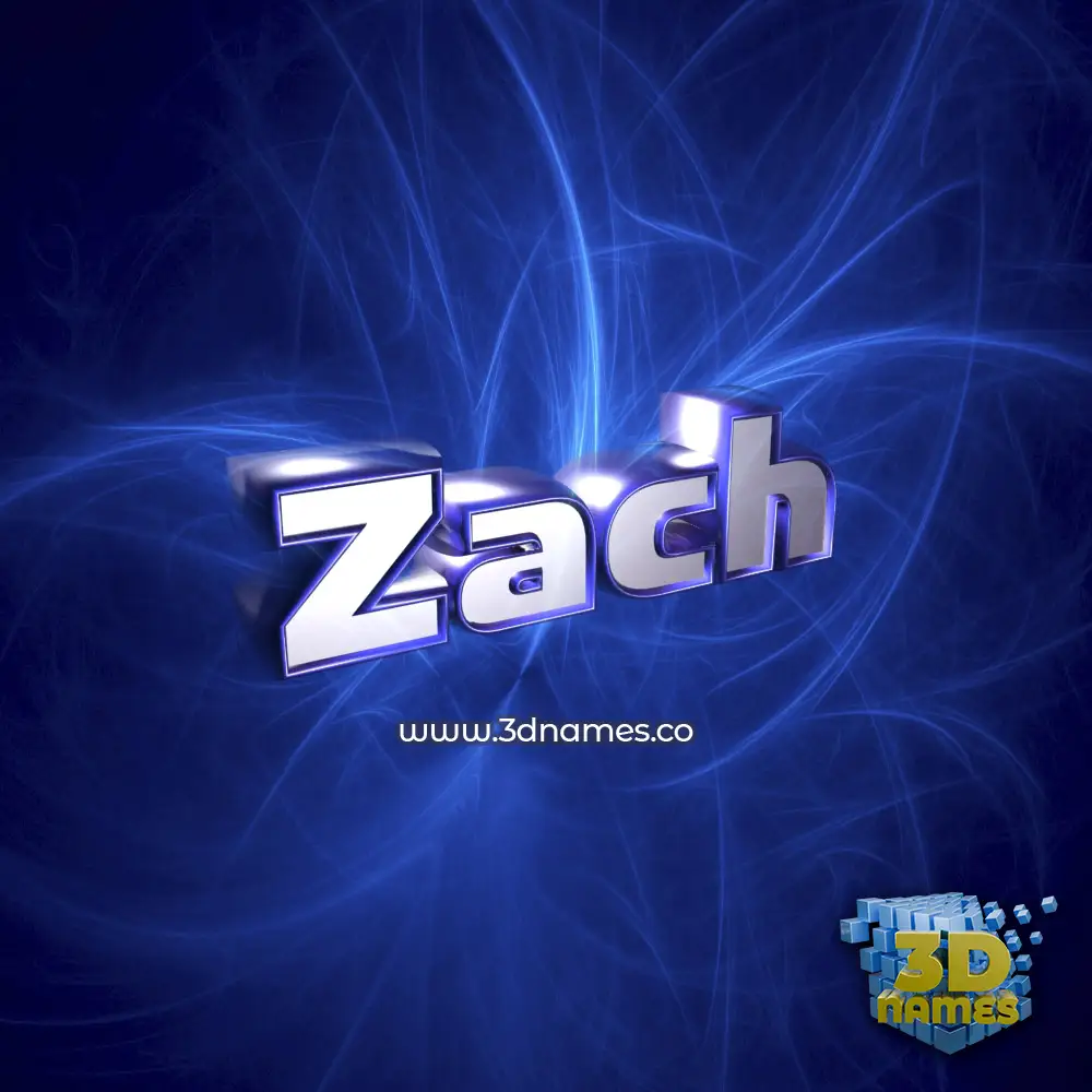 zach in Plasma style - 3D name wallpaper