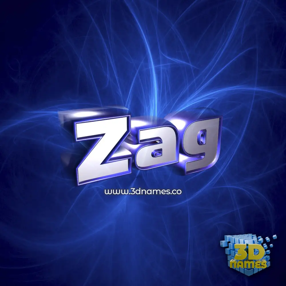 zag in Plasma style - 3D name wallpaper