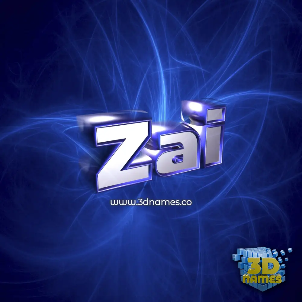 zai in Plasma style - 3D name wallpaper