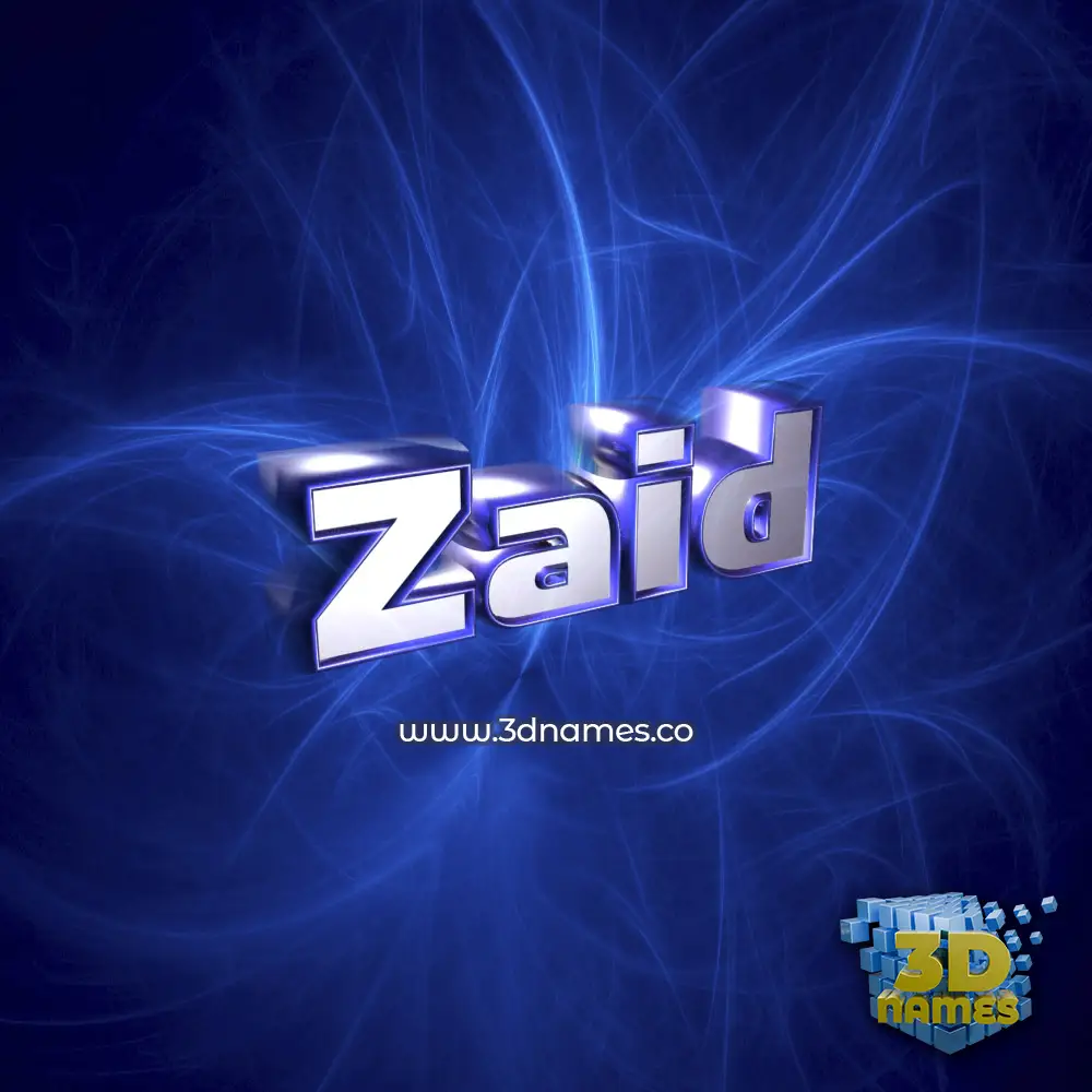 zaid in Plasma style - 3D name wallpaper