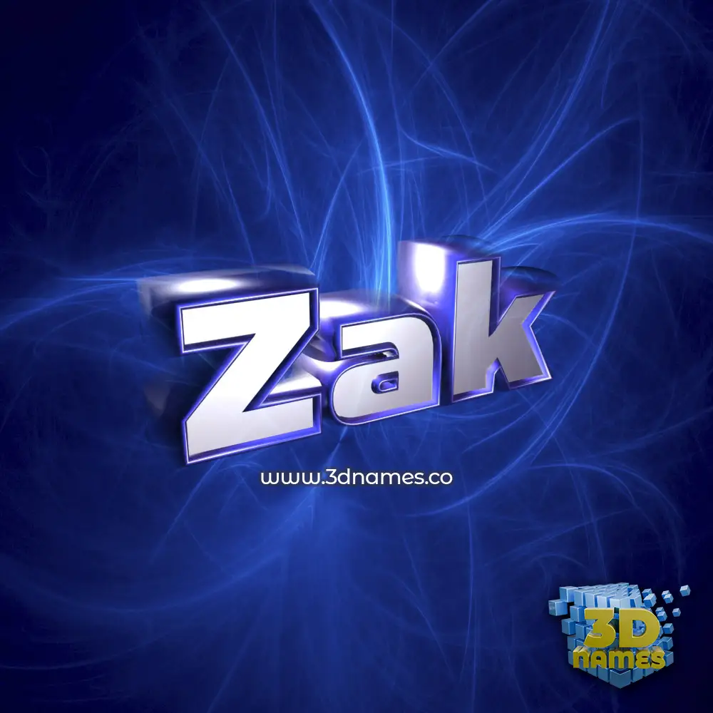 zak in Plasma style - 3D name wallpaper