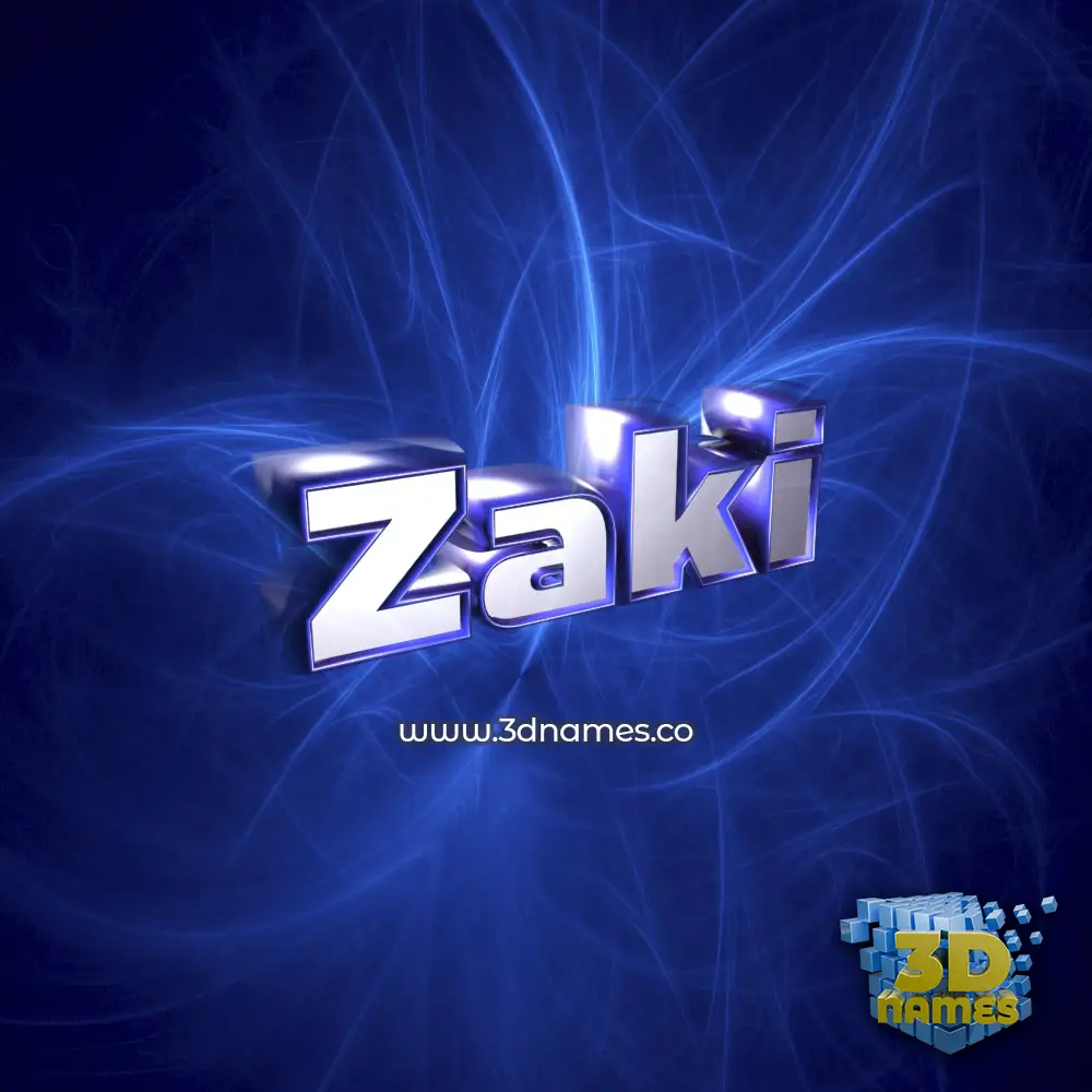 zaki in Plasma style - 3D name wallpaper