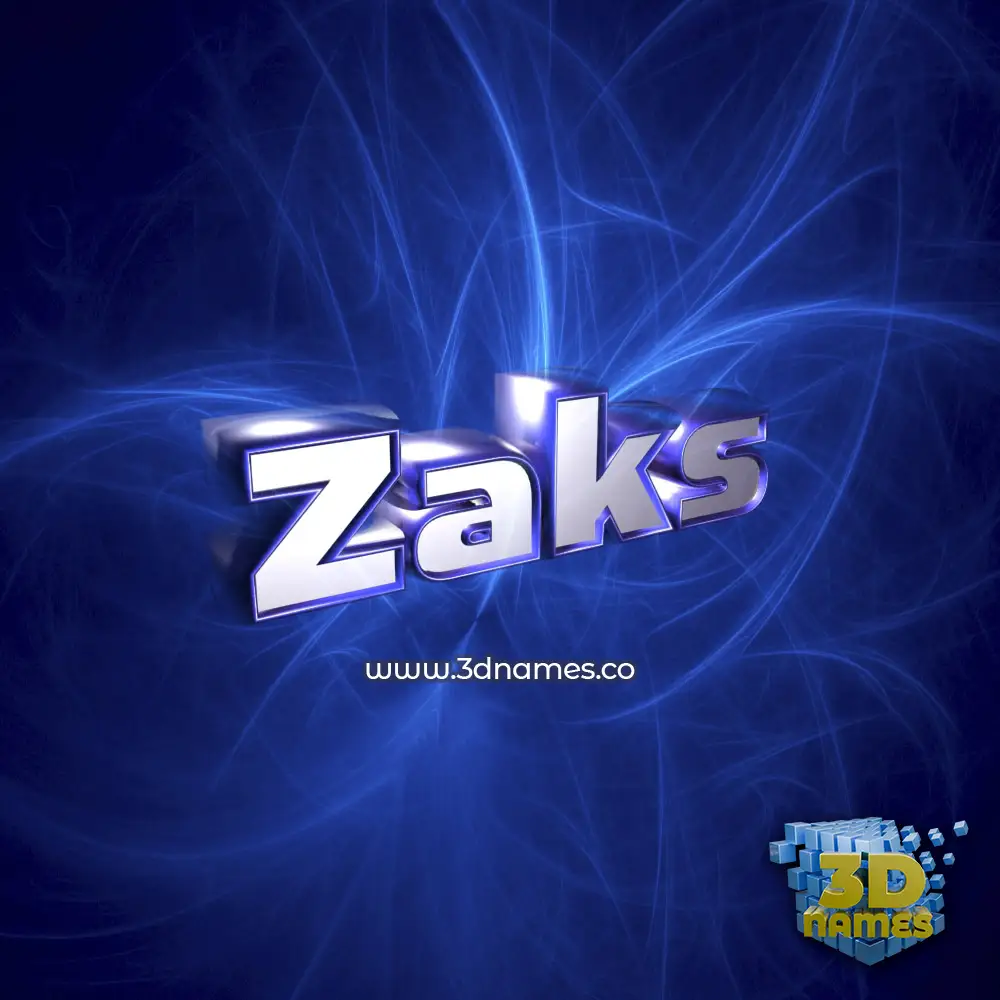 zaks in Plasma style - 3D name wallpaper
