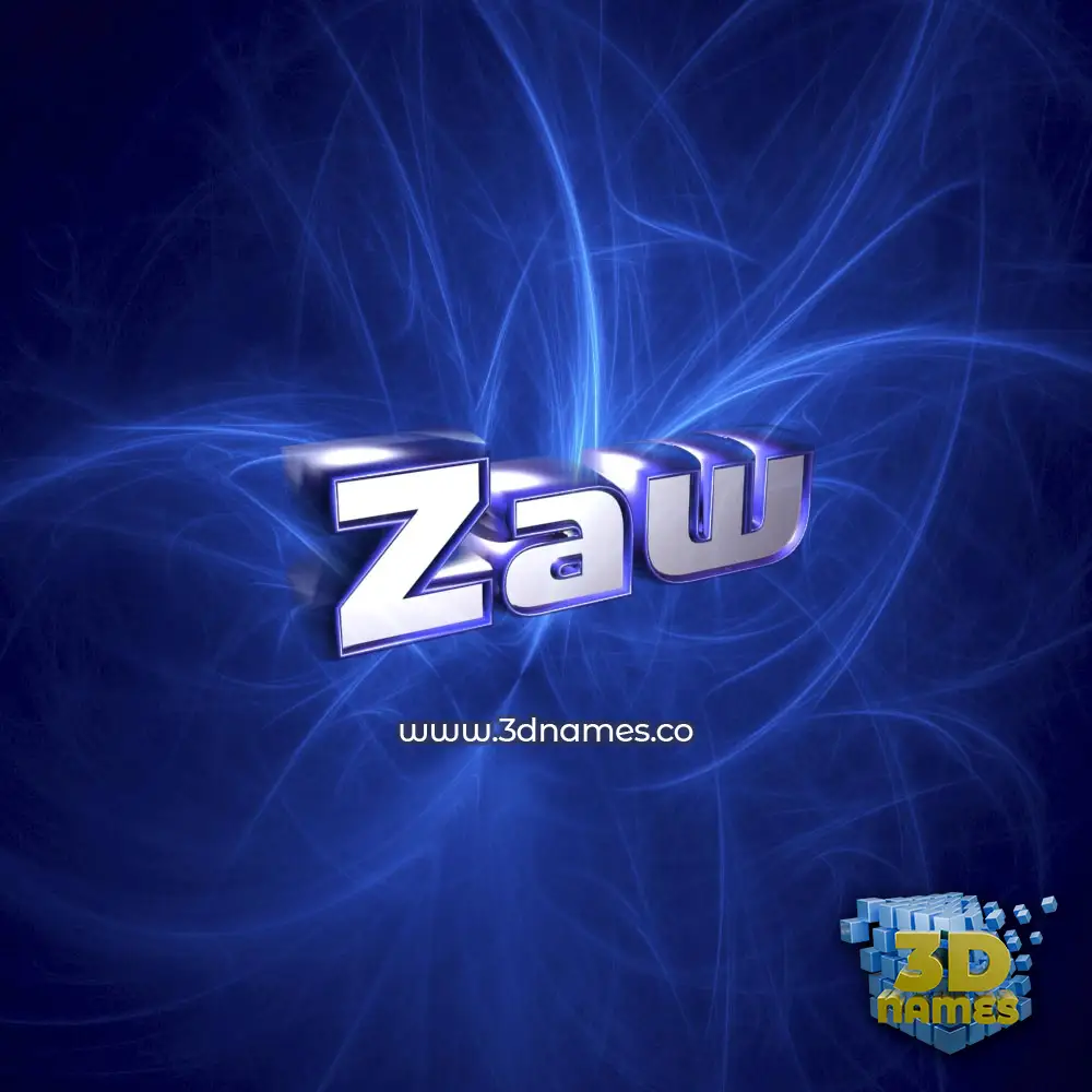 zaw in Plasma style - 3D name wallpaper