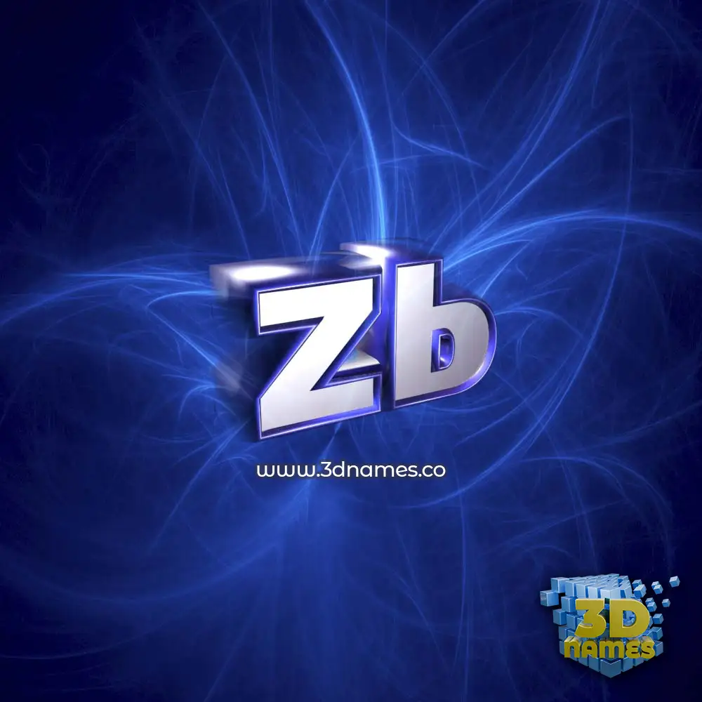 zb in Plasma style - 3D name wallpaper