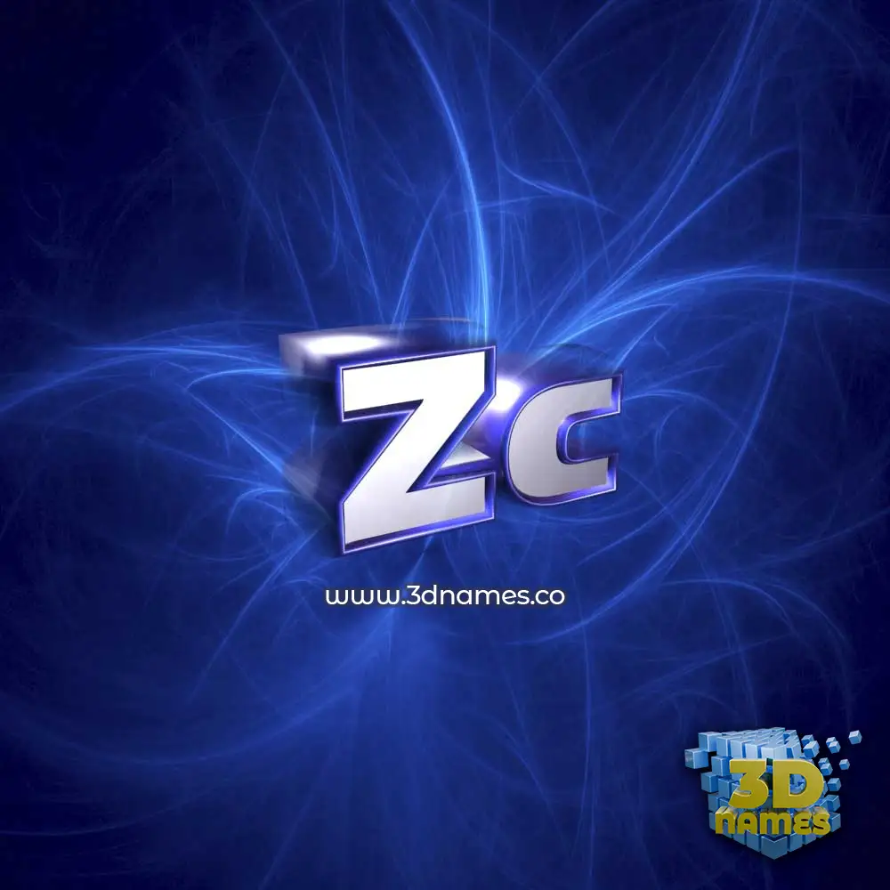zc in Plasma style - 3D name wallpaper