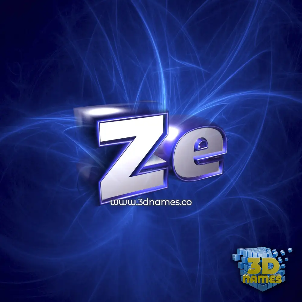 ze in Plasma style - 3D name wallpaper