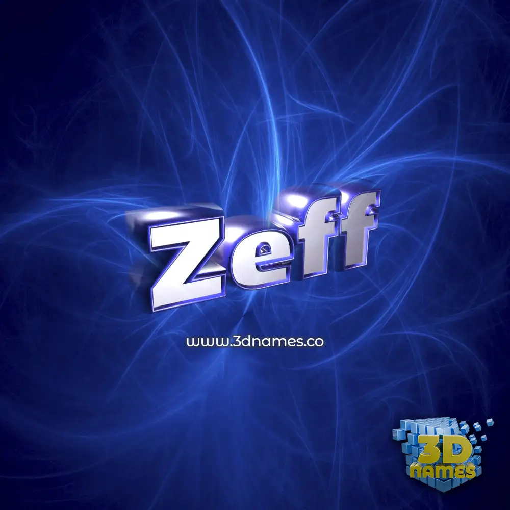 zeff in Plasma style - 3D name wallpaper