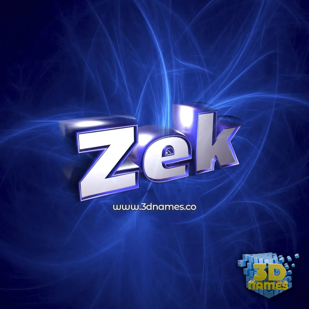 zek in Plasma style - 3D name wallpaper