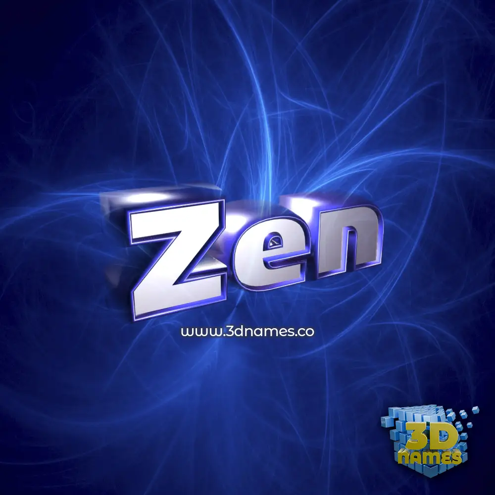 zen in Plasma style - 3D name wallpaper