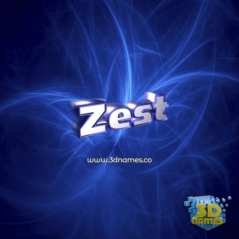 zest in Plasma style - 3D name wallpaper