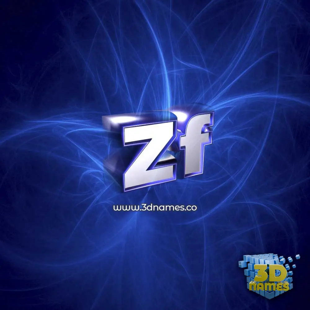 zf in Plasma style - 3D name wallpaper